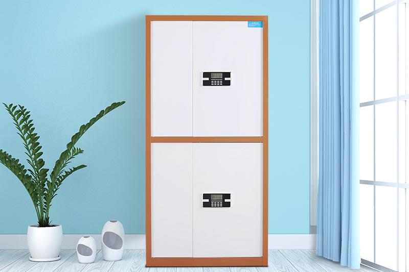 通雙節保密柜咖套白